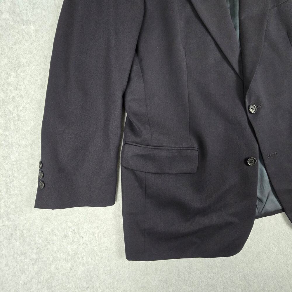 Nino Cerruti Mens Blazer Size 43 Suit Coat Navy Blue Made in USA - Picture 4 of 16